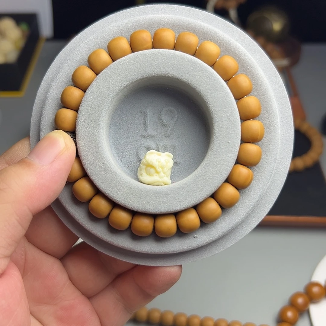 花***夏手串猴头核桃老型黑金哑光磨砂猴头