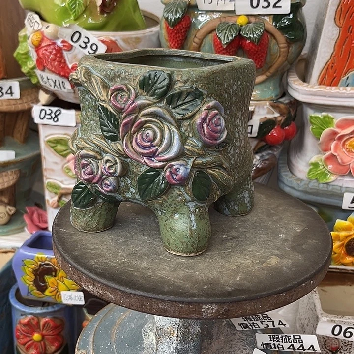 粗陶材质多肉花盆