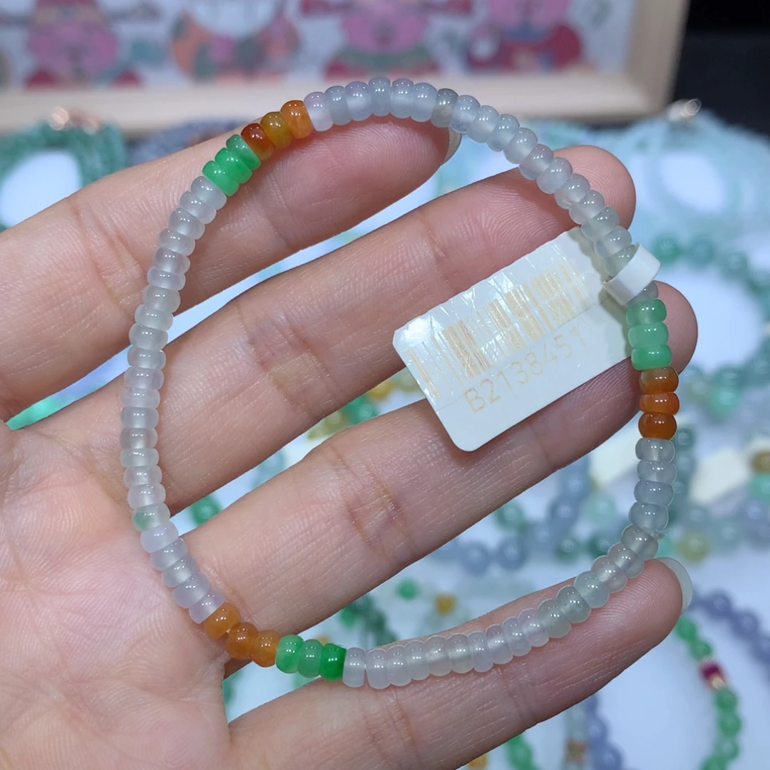 翡翠未镶嵌手链天然