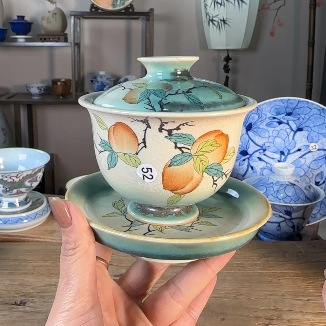 杯景德镇陶瓷柴烧多人