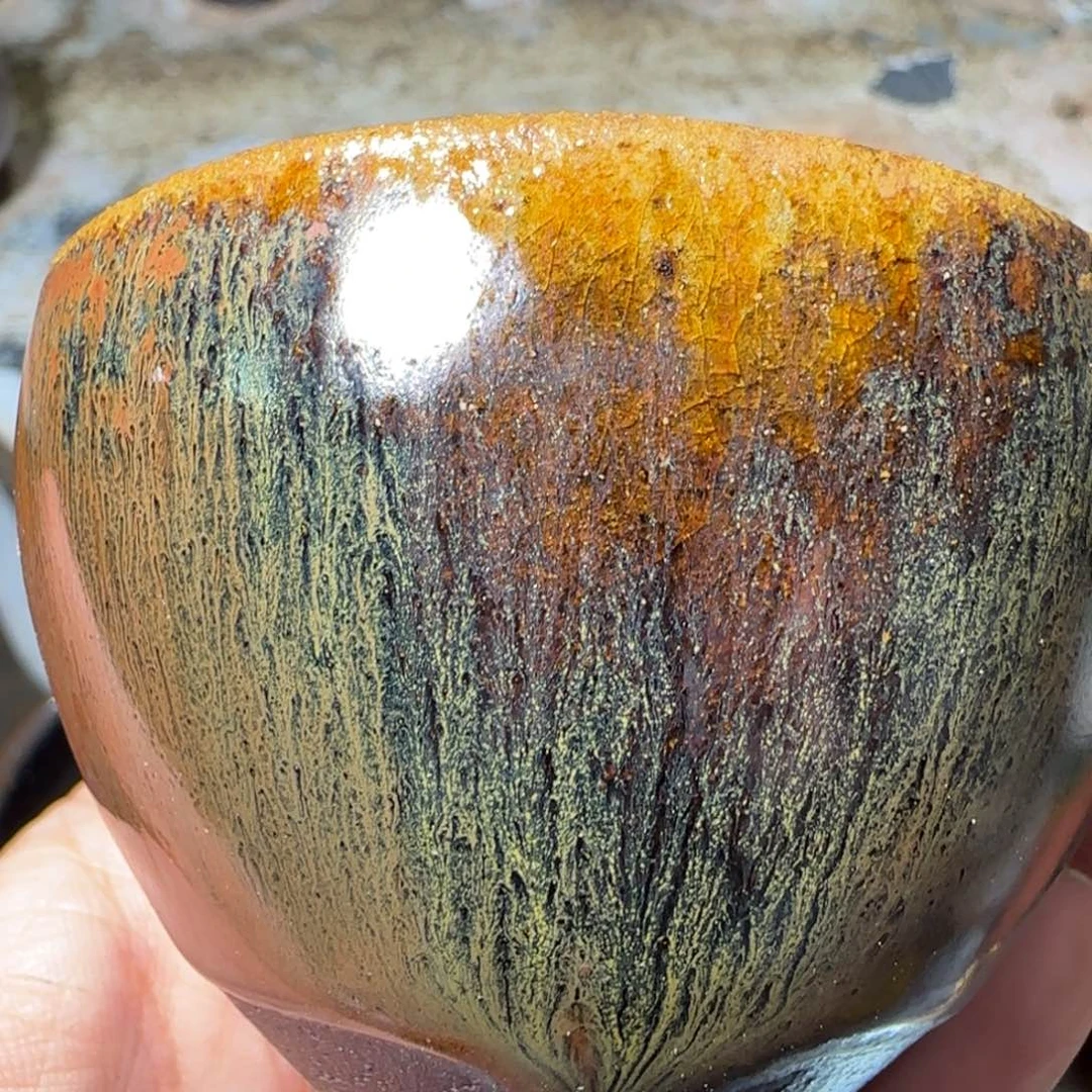 柴烧建盏茶盏茶杯196