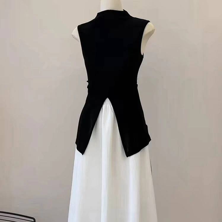 辣妹2025夏季新款设计感小众法式别致独特开叉背心设计感小众上衣