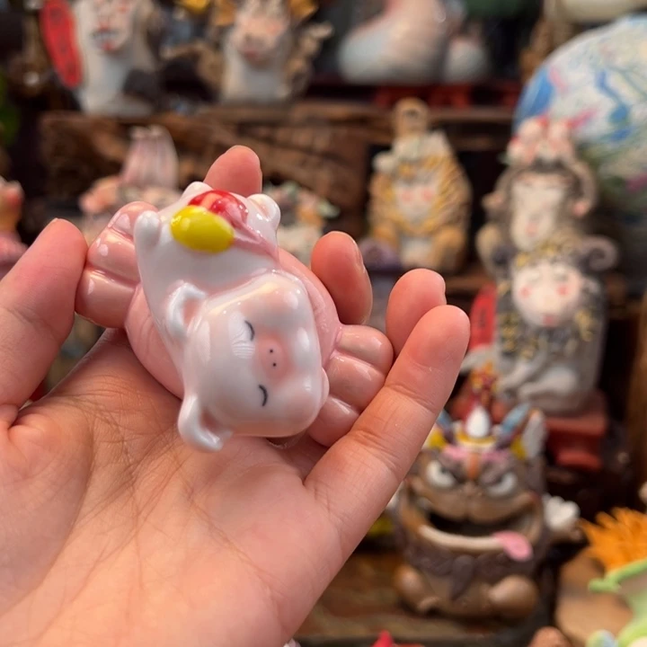 陶摆件小镇青花每日有新品