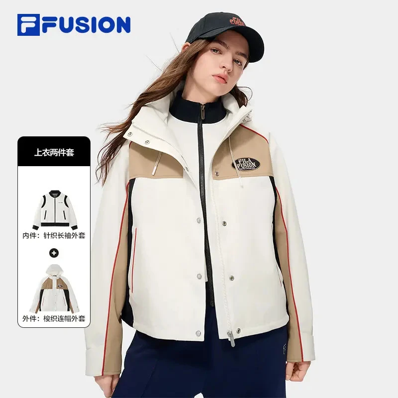 FILA斐乐正品女款春季外套运动户外休闲上衣两件套