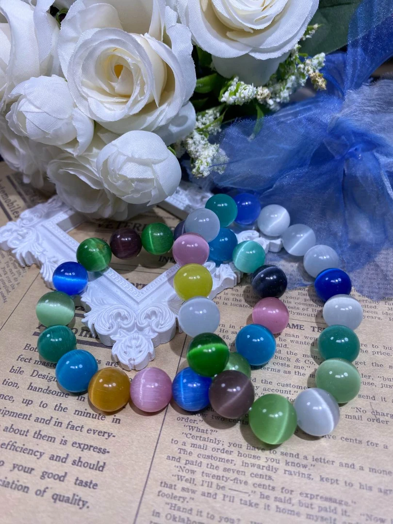 多宝猫眼12mm手串发一条C128