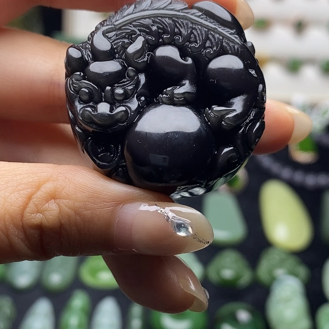 黑曜岩未镶嵌颈饰