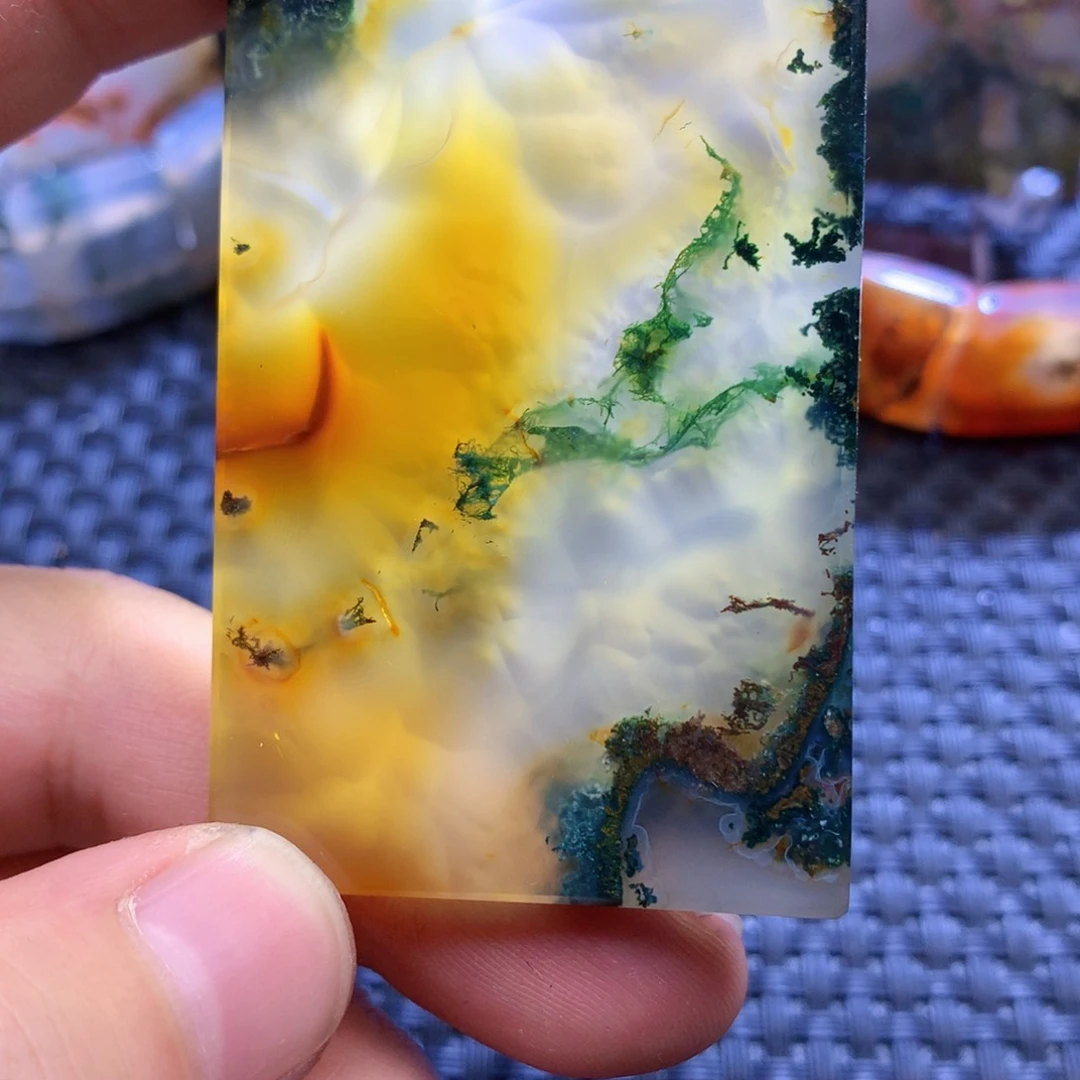 未镶嵌颈饰玛瑙/玉髓蛋**饼