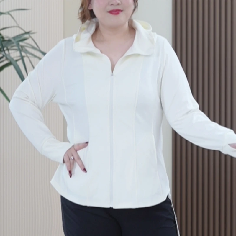 冰皮小蛮腰防晒衣女大码弹力原纱柔滑降温轻薄立体显瘦外套