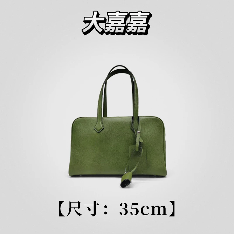大嘉嘉 【橄榄绿- 福宝维多利亚包包】牛皮 通勤风 手提 女包30172