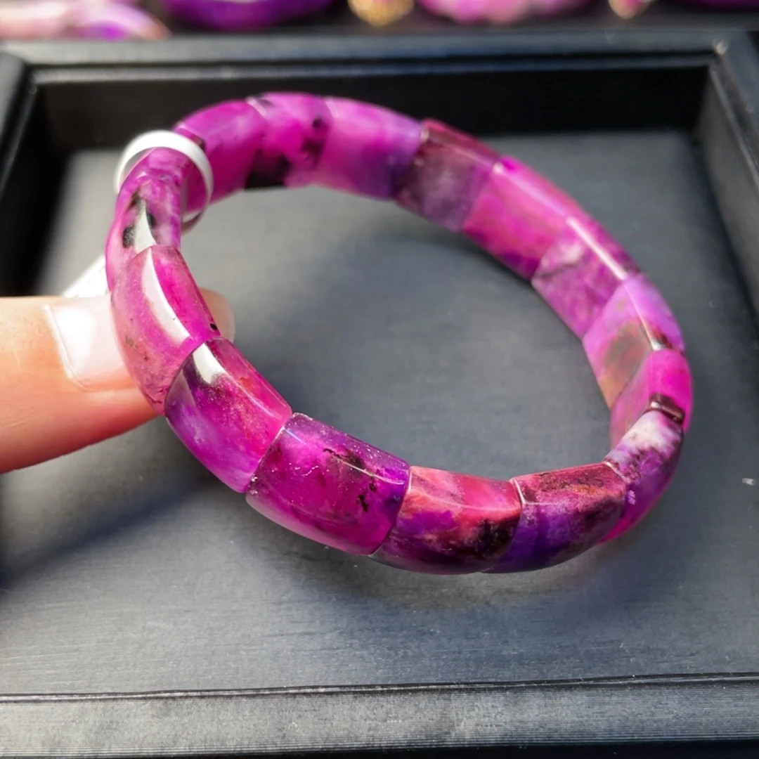 苏纪石（舒俱来）未镶嵌啫喱冰桃红镯排