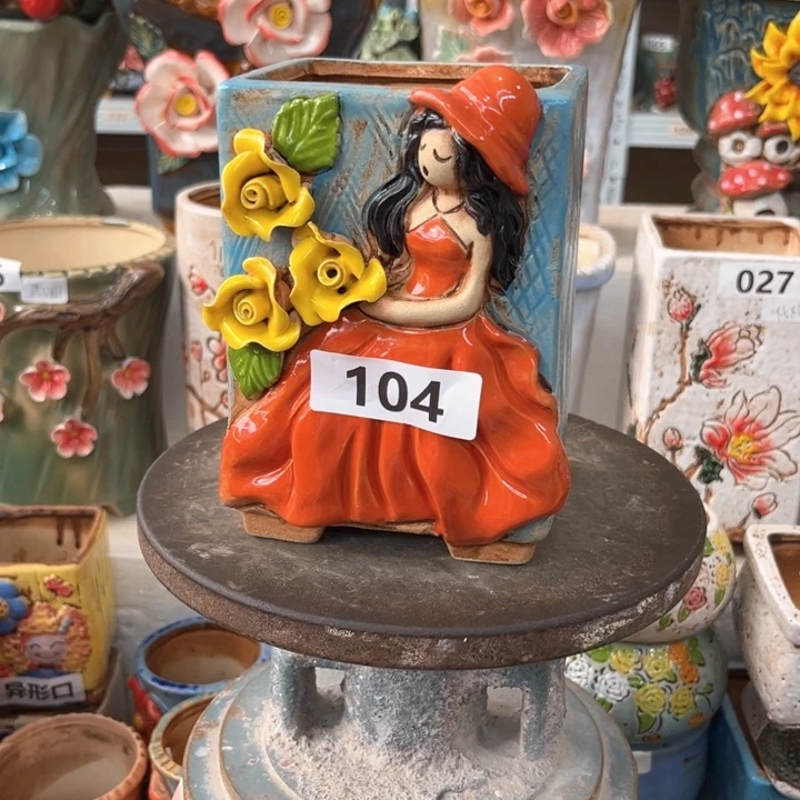 紫砂花盆粗陶材质多肉花盆