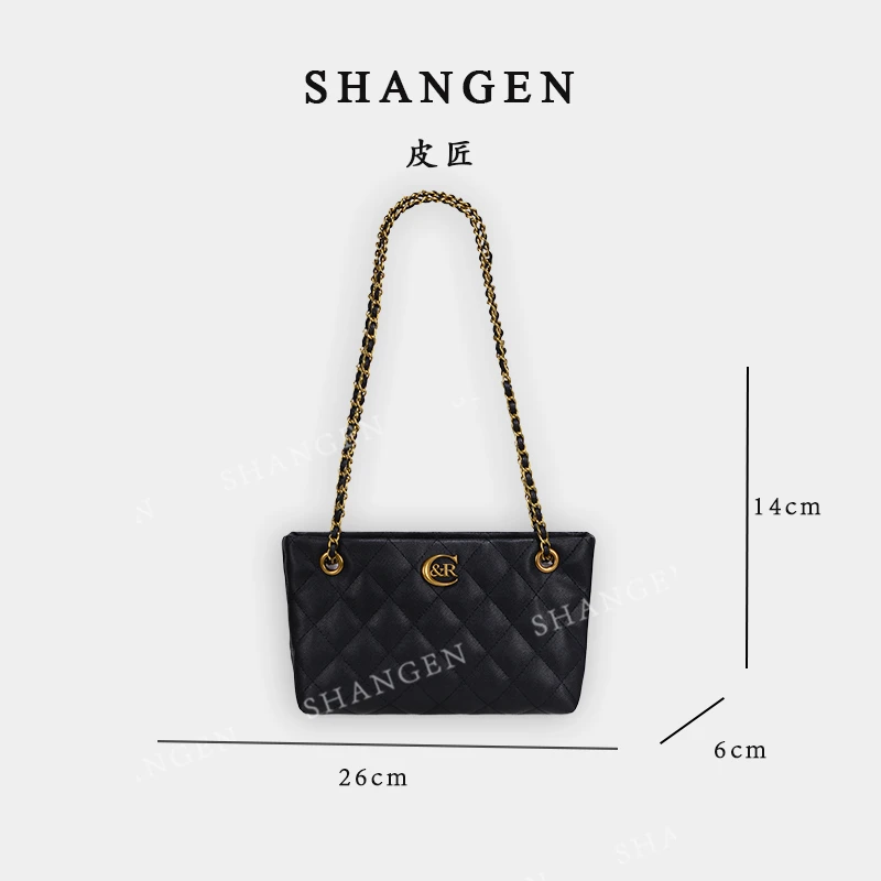 【尚恩CC】GQ-8787-黑色-轻奢时尚女士新款单肩腋下包