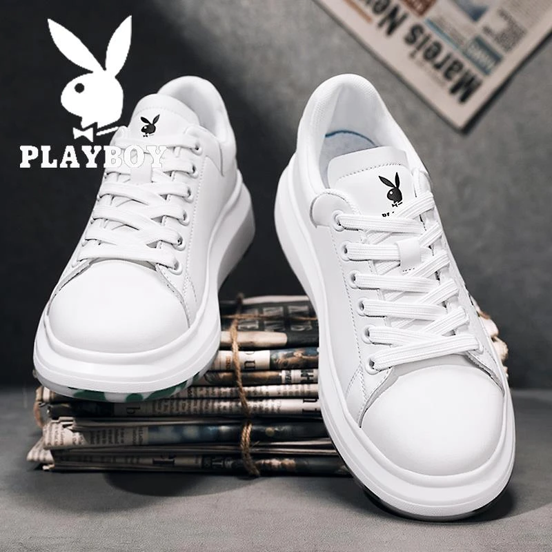 花花公子男鞋秋季2025新款潮牌高级感小白鞋男士麦昆运动休闲板鞋