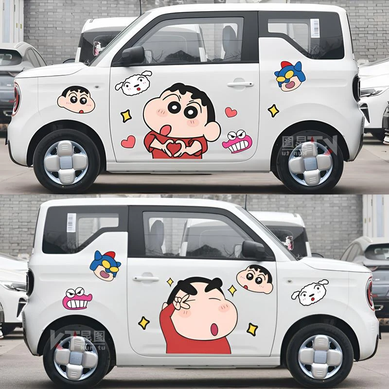 五菱宏光mini车身贴马卡龙冰淇淋糯玉米车身贴蜡笔小新卡通车贴纸