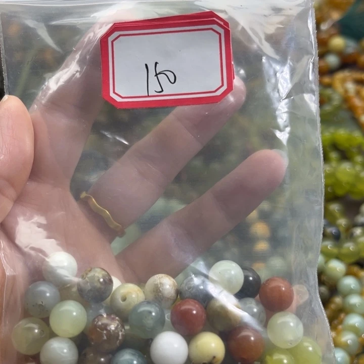蛇纹石玉足铂镶嵌手链
