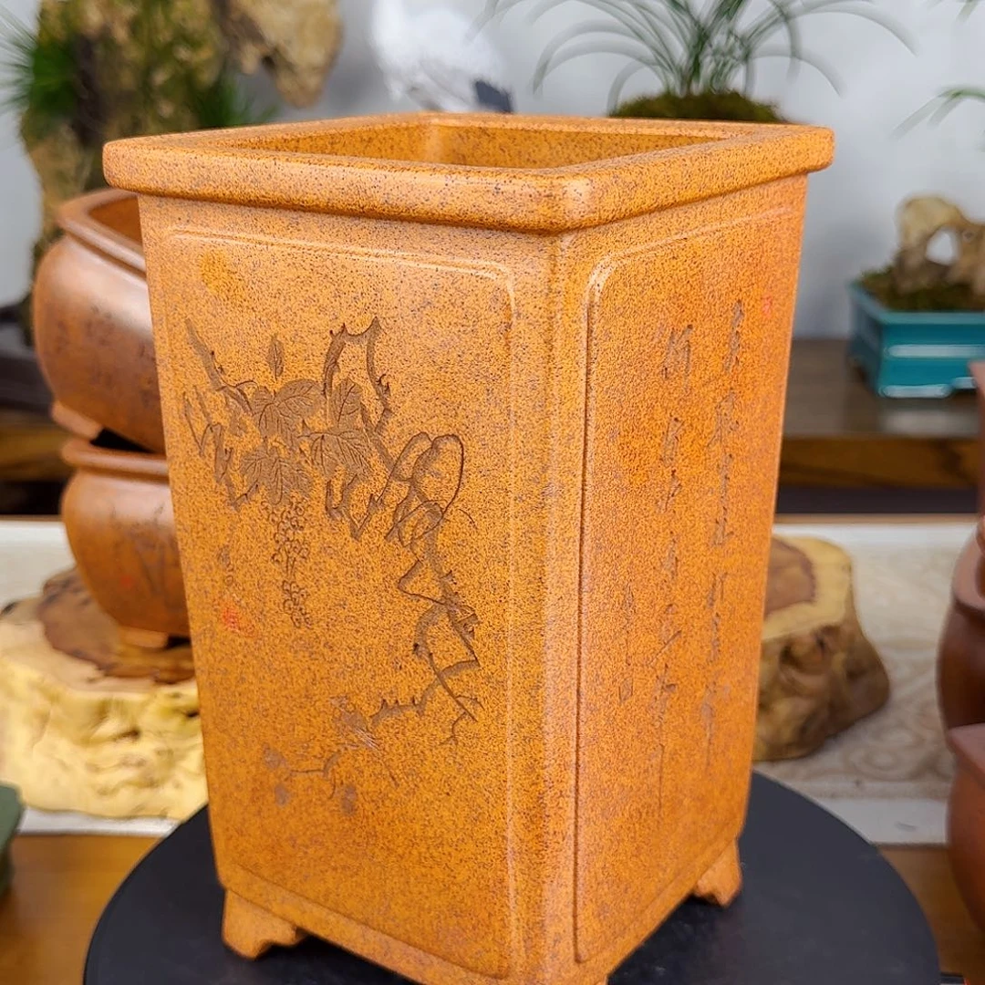 紫砂花盆梦**方紫砂花盆