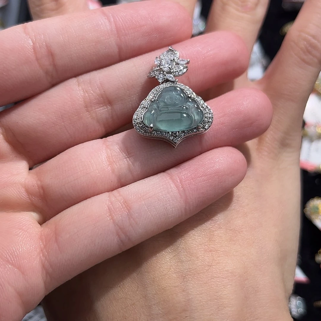 翡翠颈饰银S925镶嵌ujjko