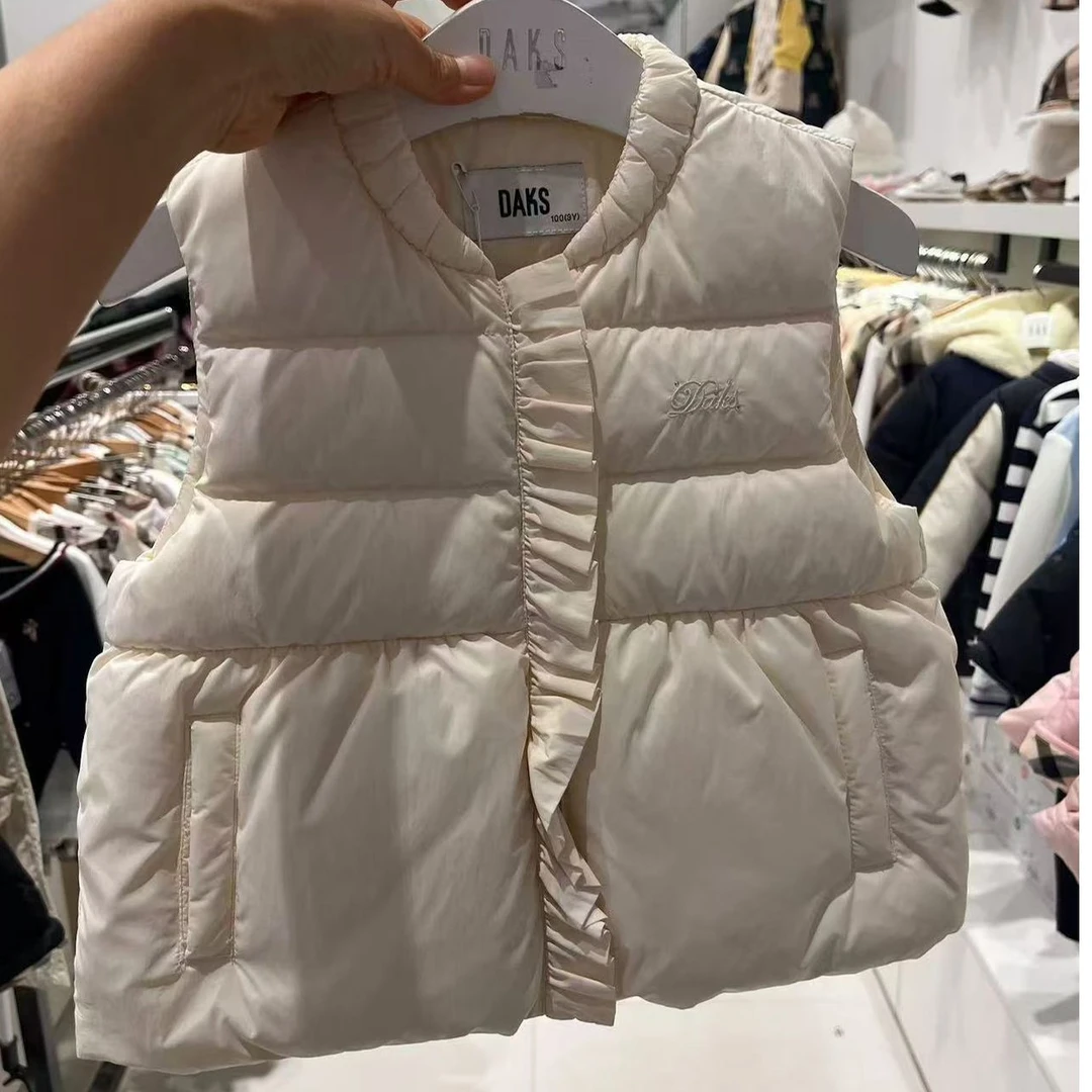 现 韩版女宝可爱百搭棉服马甲10024
