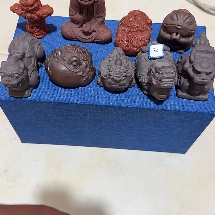 紫砂茶宠白**欢雕塑瑕疵茶宠