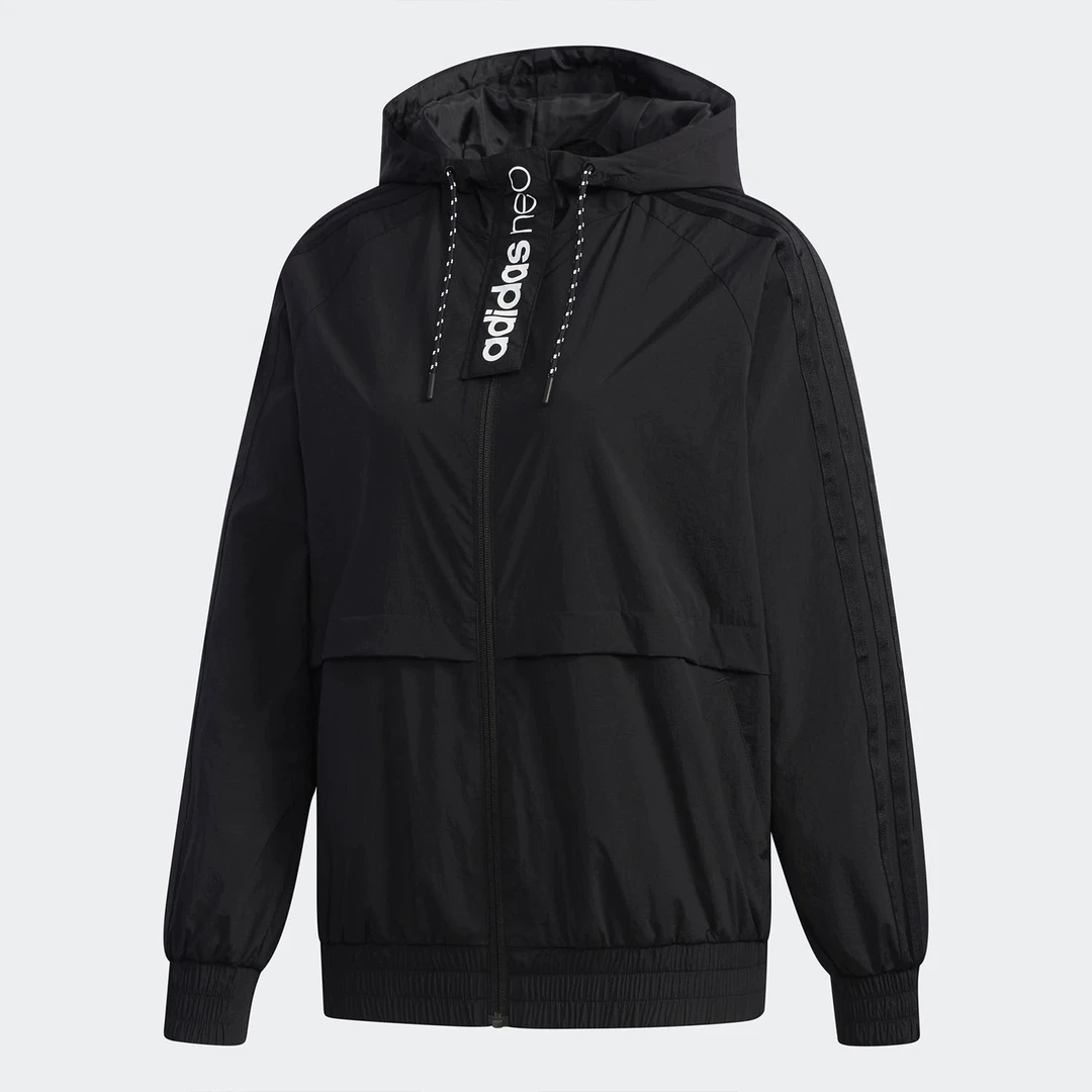 Adidas/阿迪达斯~~NEO秋季女子连帽运动跑步休闲外套 FK9939