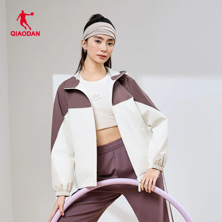 乔丹梭织风衣女2025秋季防风防泼水综训休闲运动外套QDEFD2253106