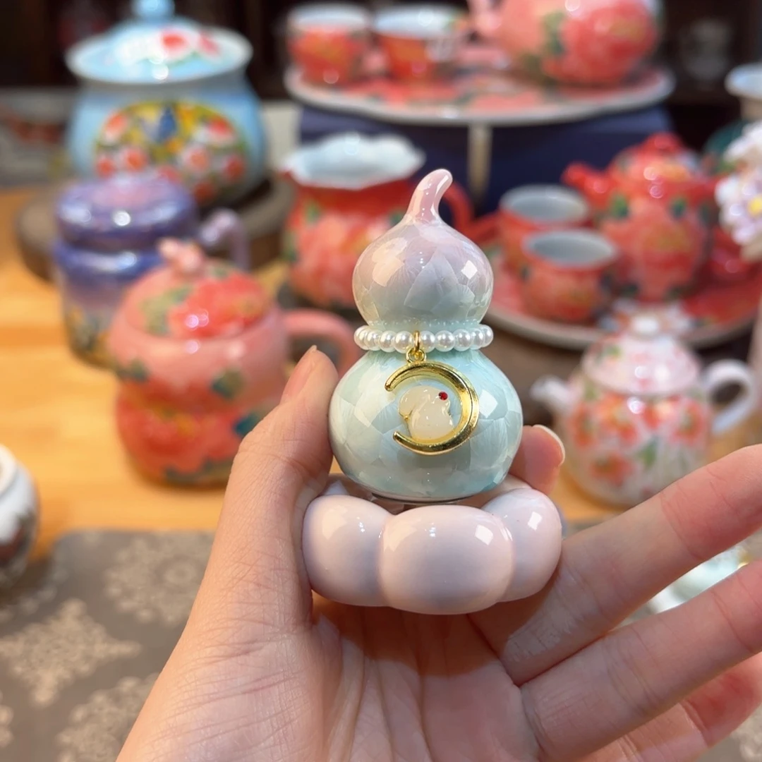 景德镇手绘高温釉下彩陶瓷茶具