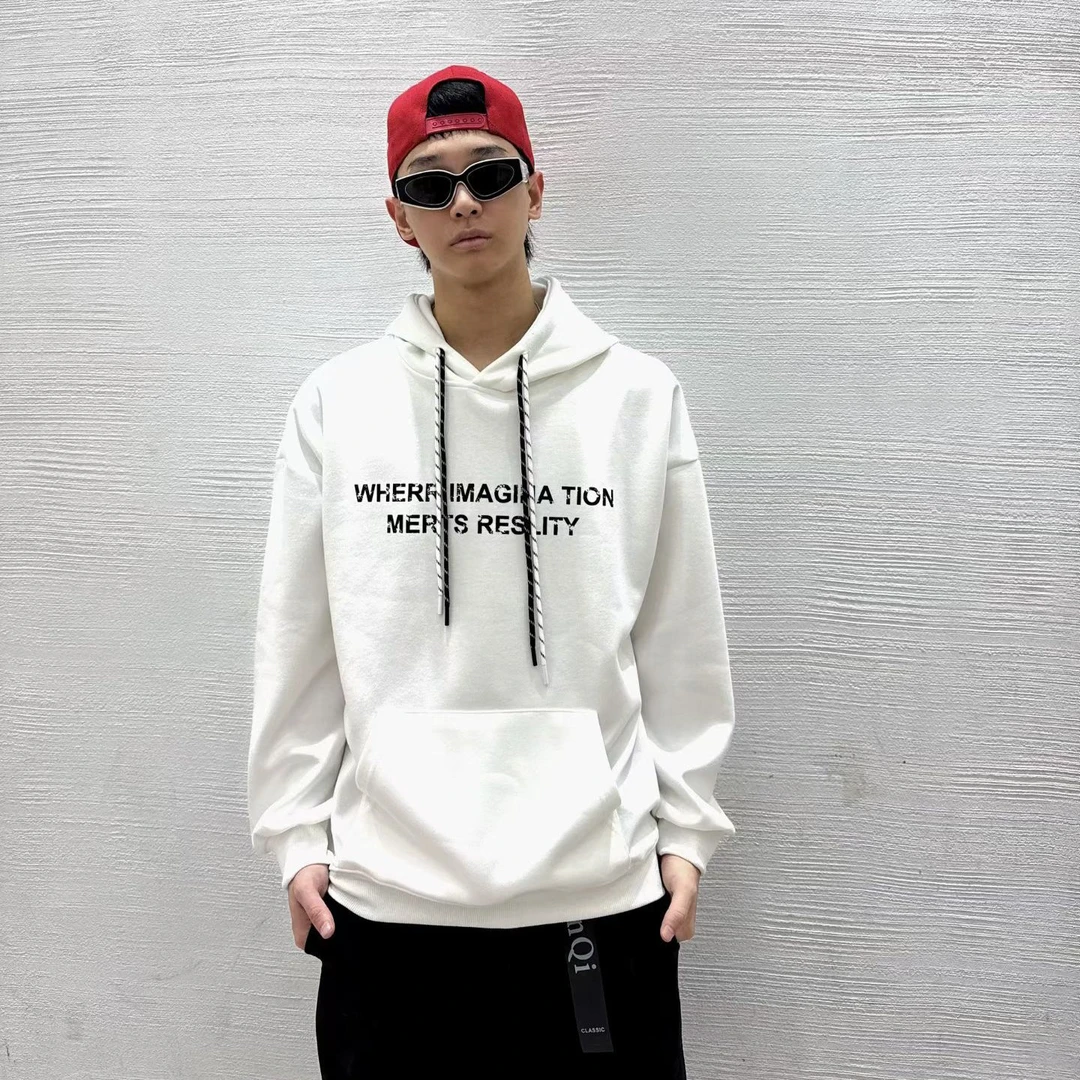 不起球字母冬季加绒男士胶印连帽卫衣上衣秋季长袖秋冬常规宽松