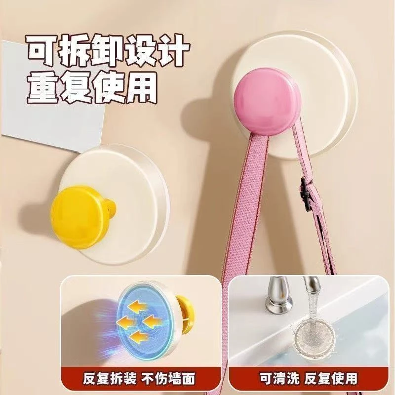 多巴胺吸盘挂钩免打孔挂衣服壁挂卫生间承重家用挂钩无痕门后置物