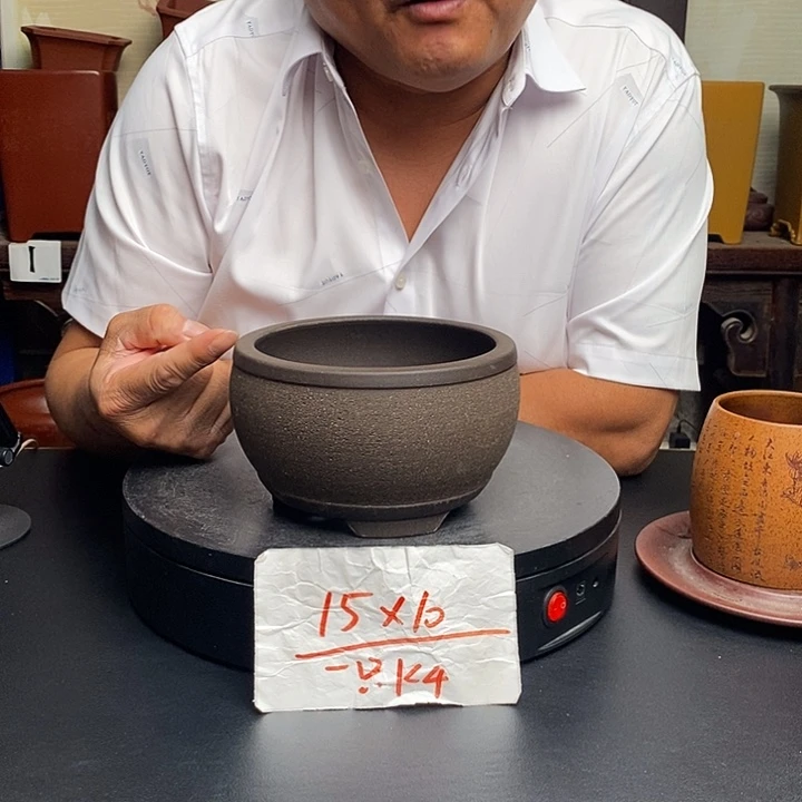 紫砂花盆货号一只KK4