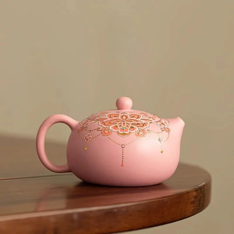 紫砂珐琅彩西施壶功夫茶壶茶具泡茶专用小茶壶泡茶器具紫砂壶网红