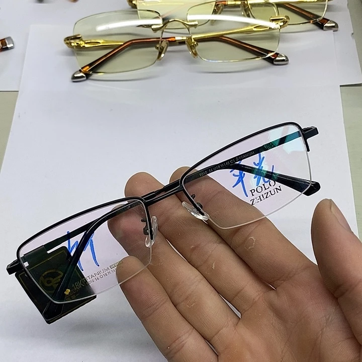 国***X半框款竹叶青平光镜清凉舒适