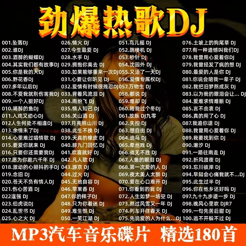 2025流行热歌CD碟片劲爆DJ网络情歌经典老歌车载高音质音乐光盘