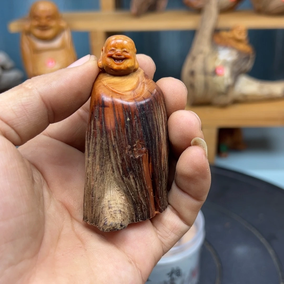 木随**赵崖柏木摆件手把件