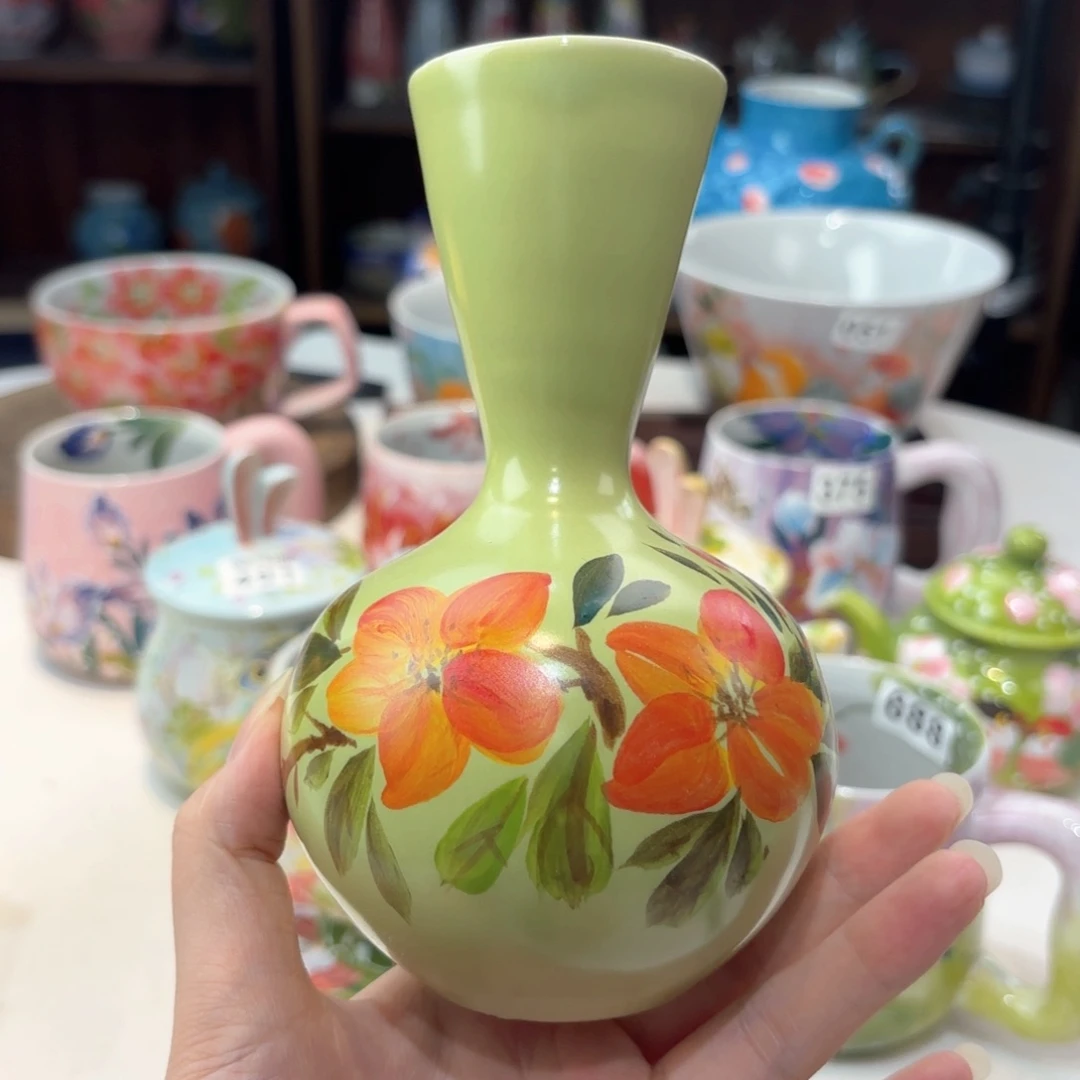 景德镇手绘高温釉下彩陶瓷茶具
