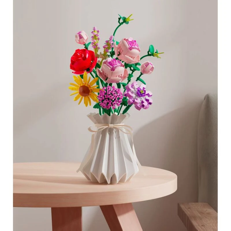 九款积木化diy拼装玩具小颗粒拼搭永生花模型摆件KB7059