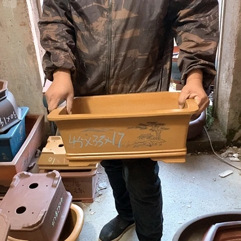 紫砂花盆手工定制