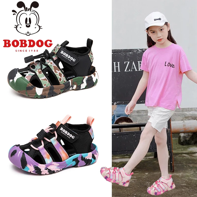 运动凉鞋】巴布豆夏季溯溪鞋新款软底男童女童欧若风透气防滑速干