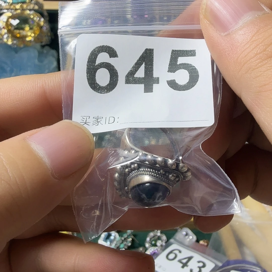 不***噎欧泊银S925镶嵌戒指