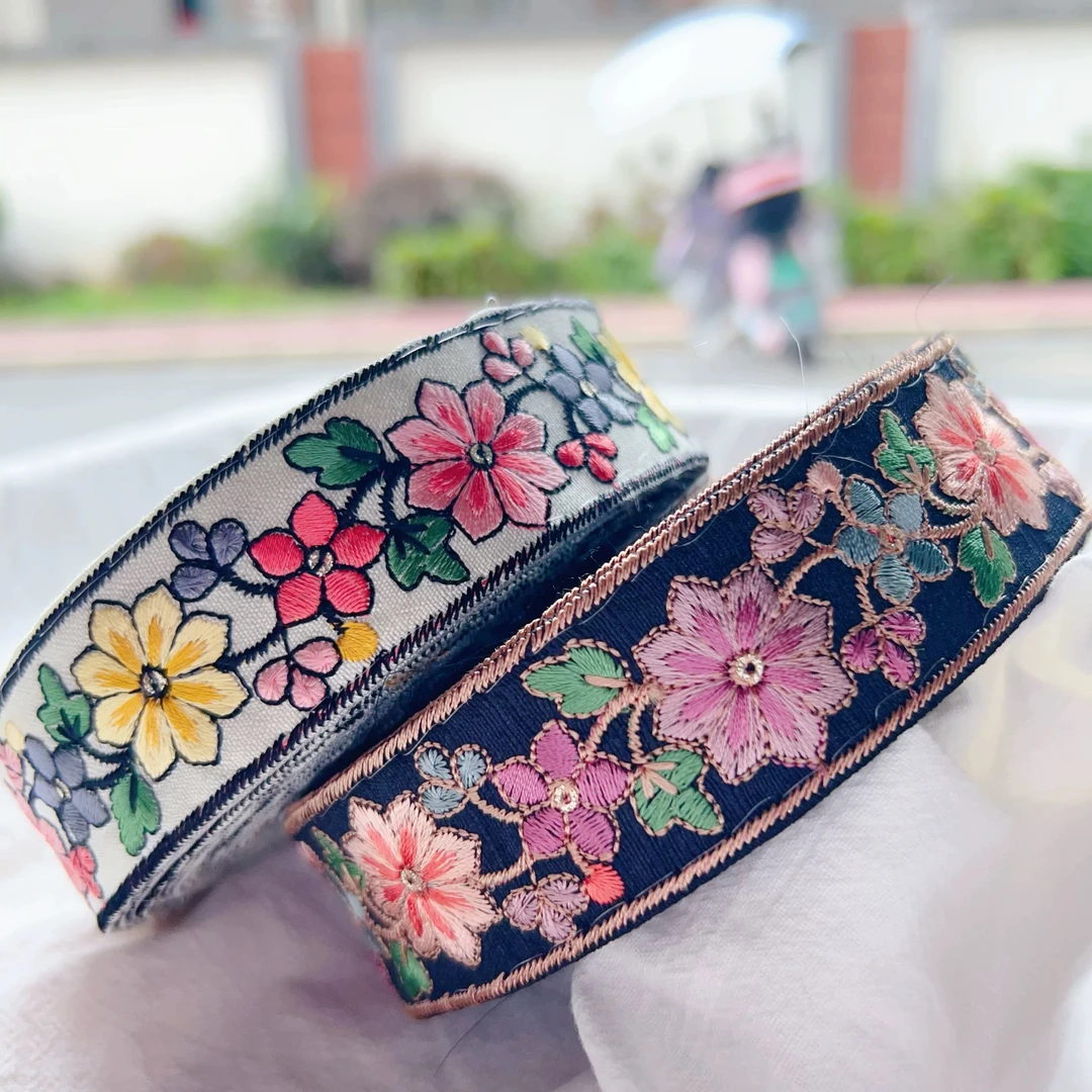 刺绣缎带织带 民族风花边 DIY饰品服装手工配件辅料 宽度约3㎝