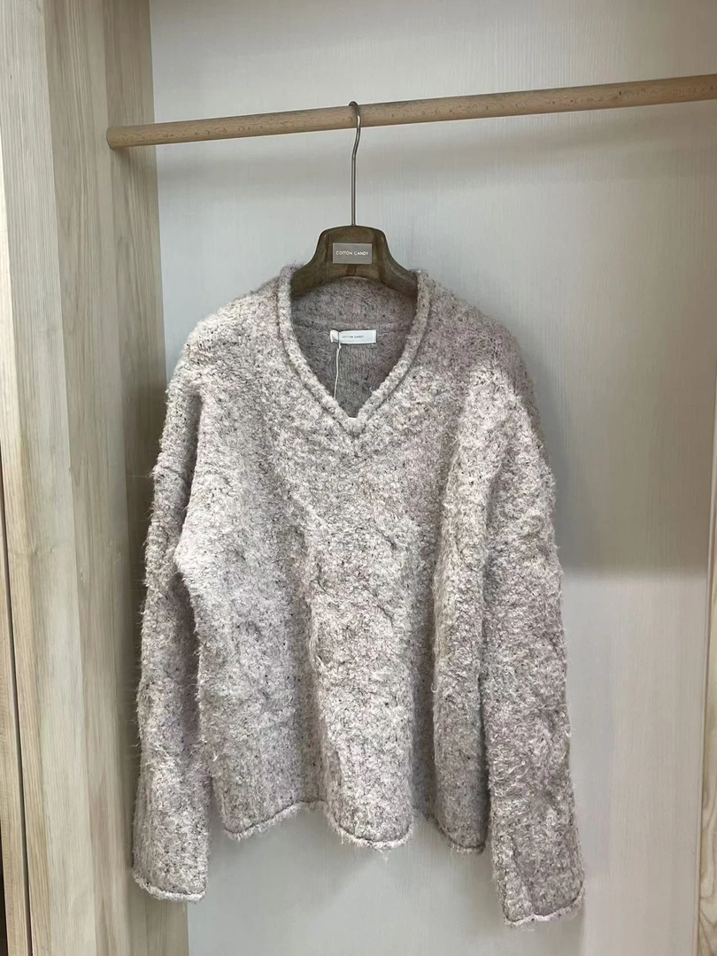 【NO退NO换】鑫燃KIKI 时尚小众V领套头休闲打底衫 246152 MHT (F)