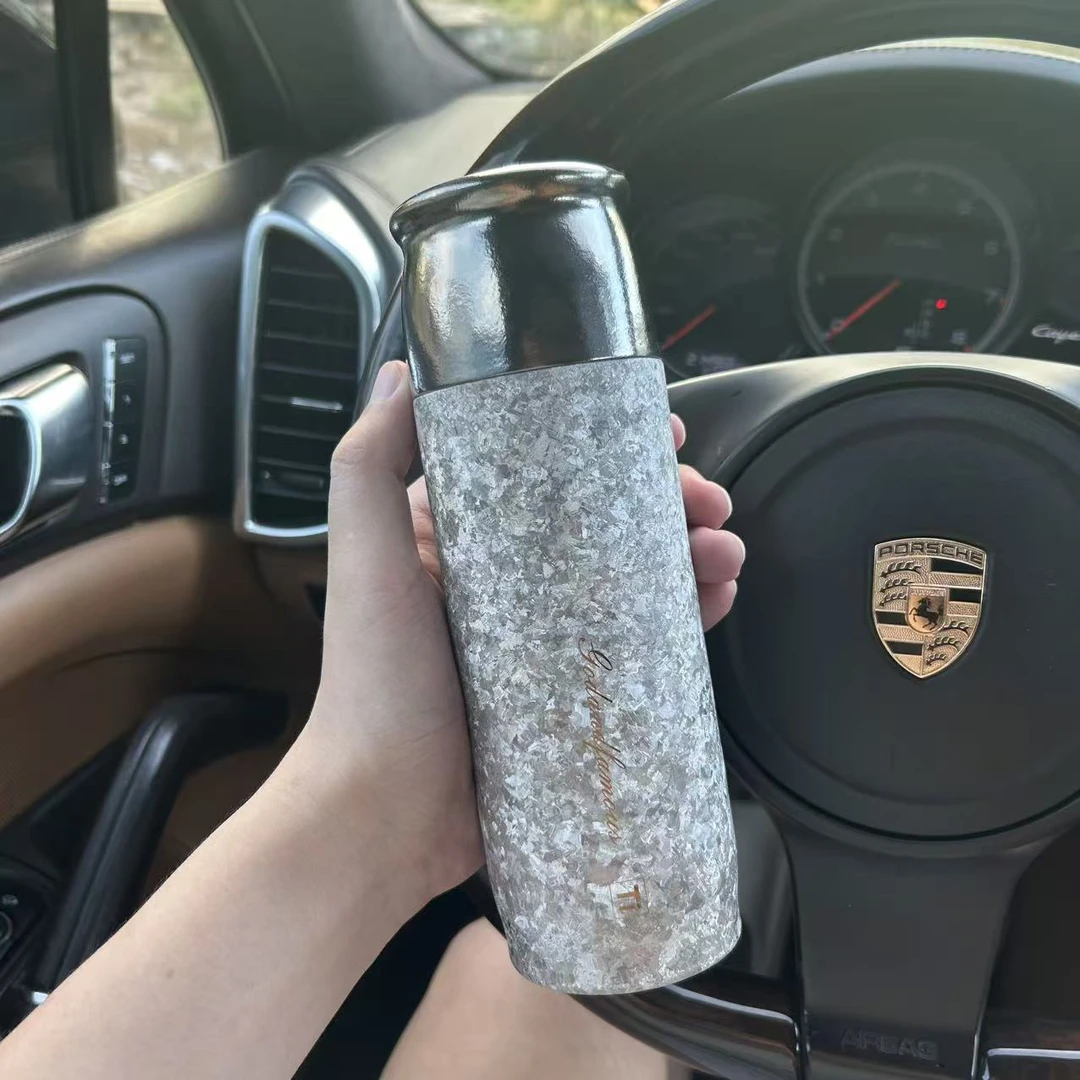 G&F纯钛保温杯双层焖泡杯钛杯水杯420ml