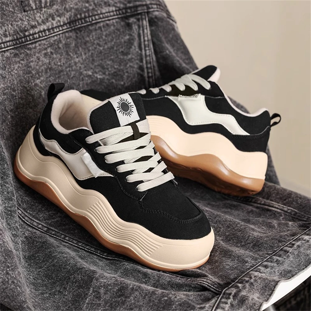 波浪面包鞋男女款2025秋季新款爆款小众设计感松糕底休闲增高潮鞋