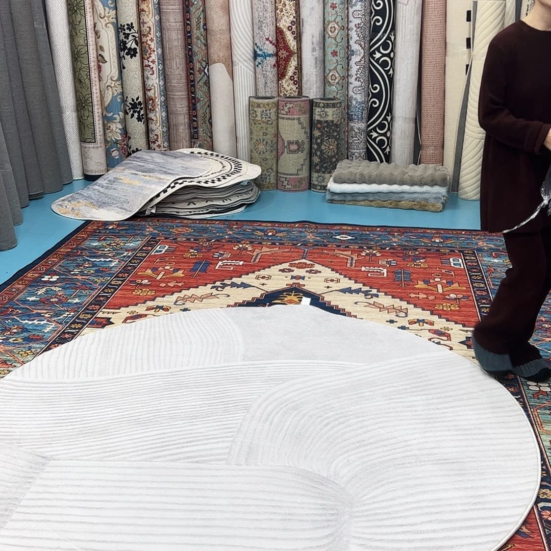 混纺棉布底仿羊绒直径两米圆特价福利尺寸误差正负1-3厘米