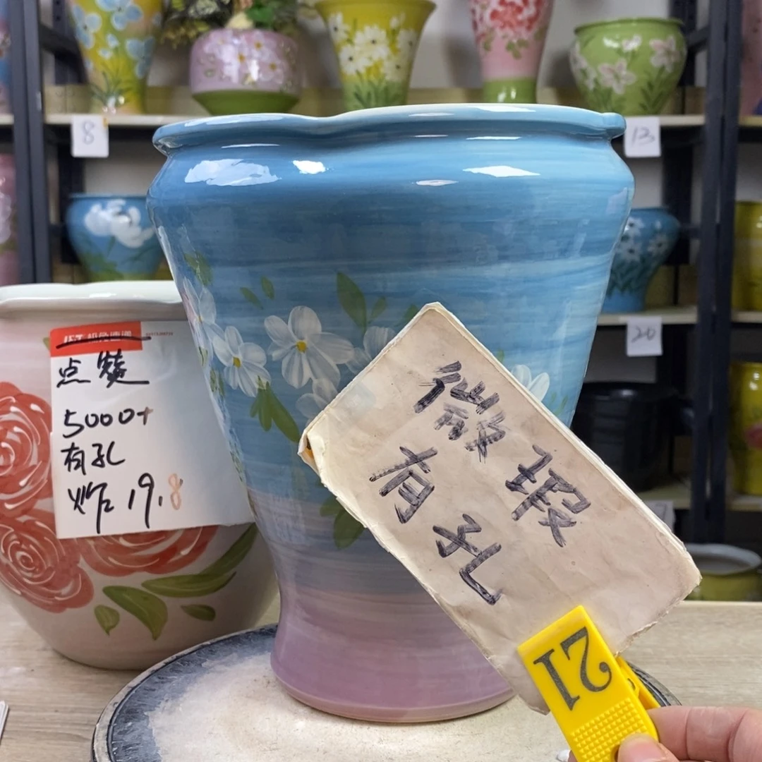 景德镇手工手绘陶瓷花盆