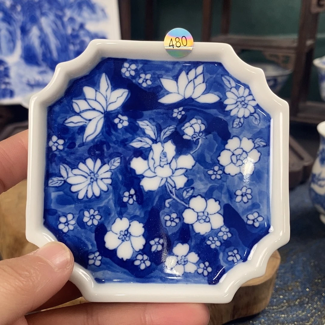 瓷片景德镇手绘青花茶器480