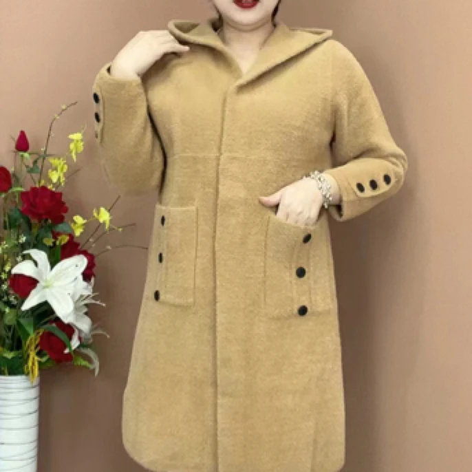 B055新款帽款中长款外套