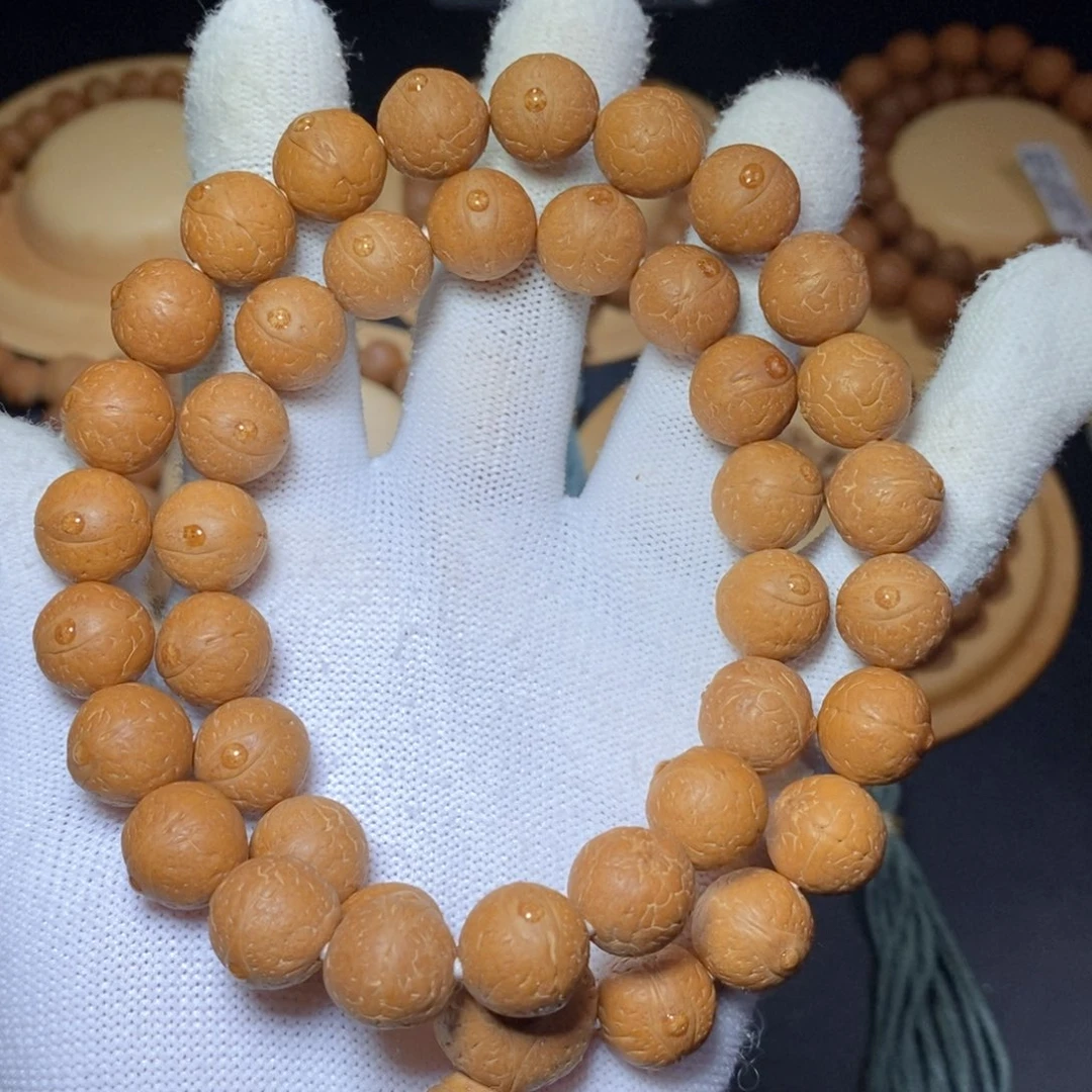 吊坠凤眼菩提12.5mm新籽果冻皮 圆桩手持36颗