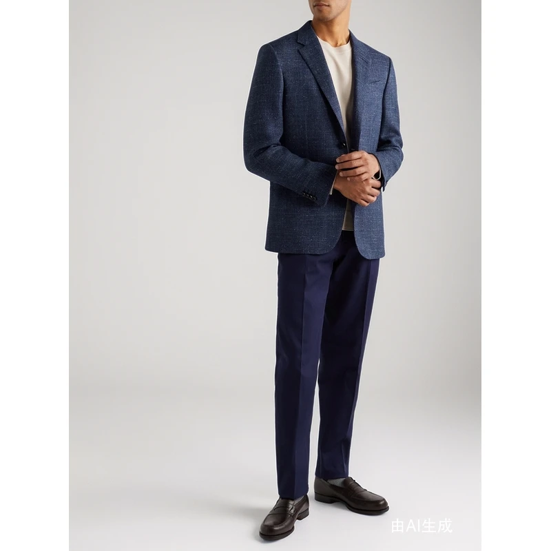 羊毛汉麻混纺秋冬西装夹克