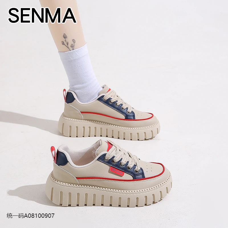 SENMA森马小白鞋女2025春季运动休闲女鞋软底增高百搭通勤潮鞋子