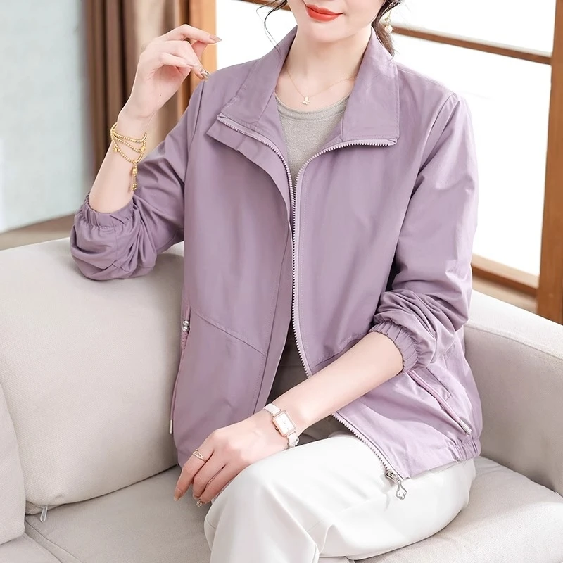 妈妈秋装2025新款时尚高贵风衣外套中老年女装50岁夹克衫短款上衣